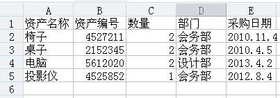 打印的表格数据1